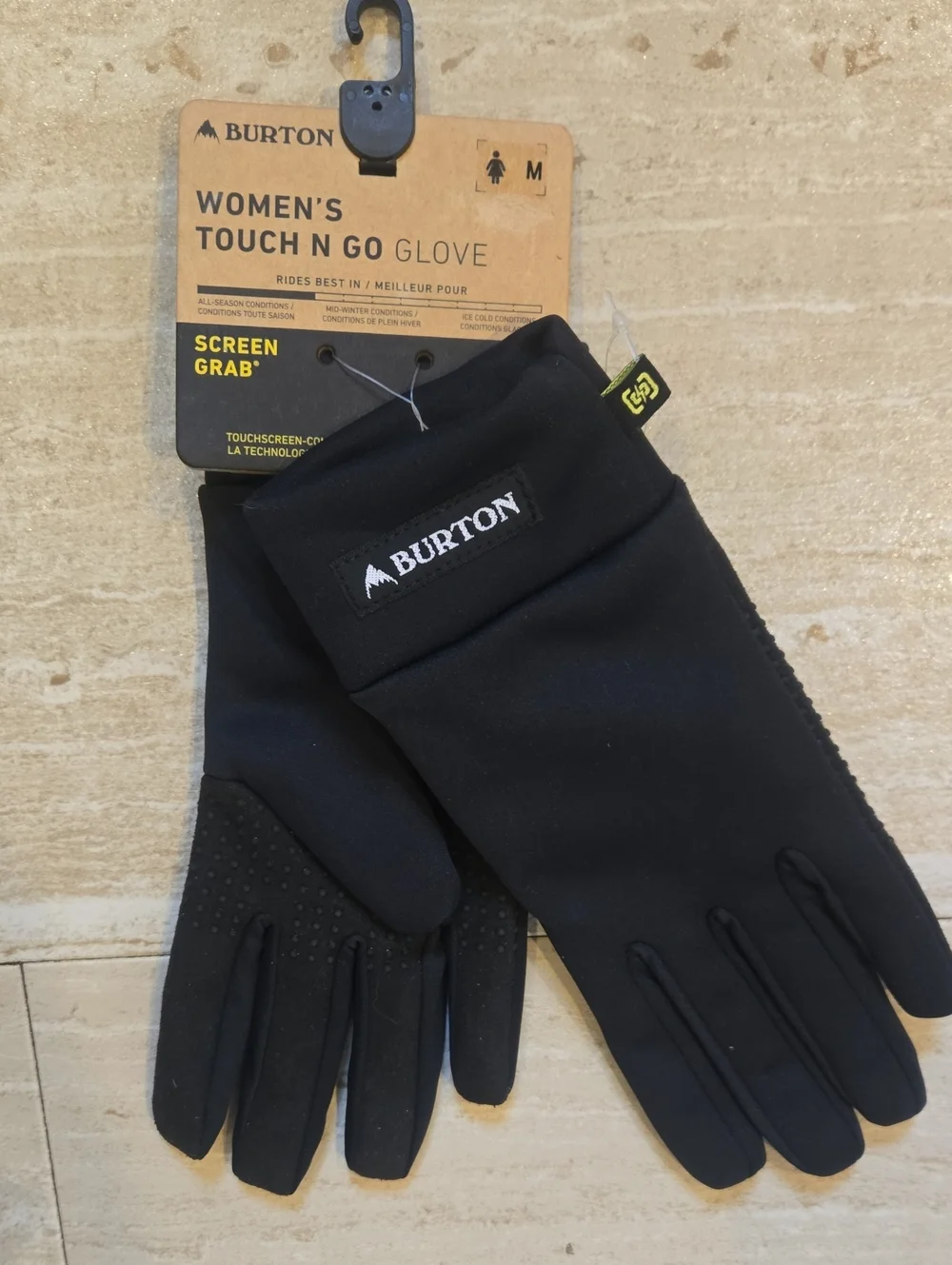 New Burton Touch N Go True Black Gloves